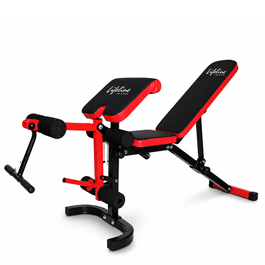 LB 333 Adjustable Bench with Leg Curl Extension & Preacher Curl